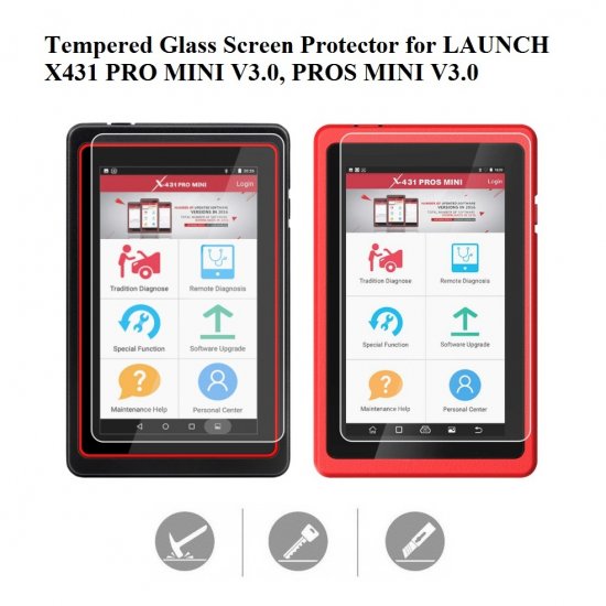 Tempered Glass Screen Protector for LAUNCH X431 Pro Mini V3.0 - Click Image to Close